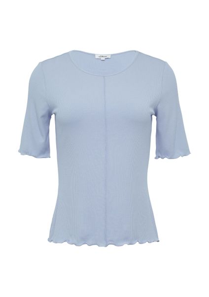 s.Oliver Kurzarmshirt T-Shirt Geripptes Slim-Fit-Shirt mit günstig online kaufen