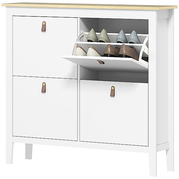 HOMCOM Schuhschrank für 20 Paare, Schuhschrank, Eingangsmöbel mit 4 Schubla günstig online kaufen