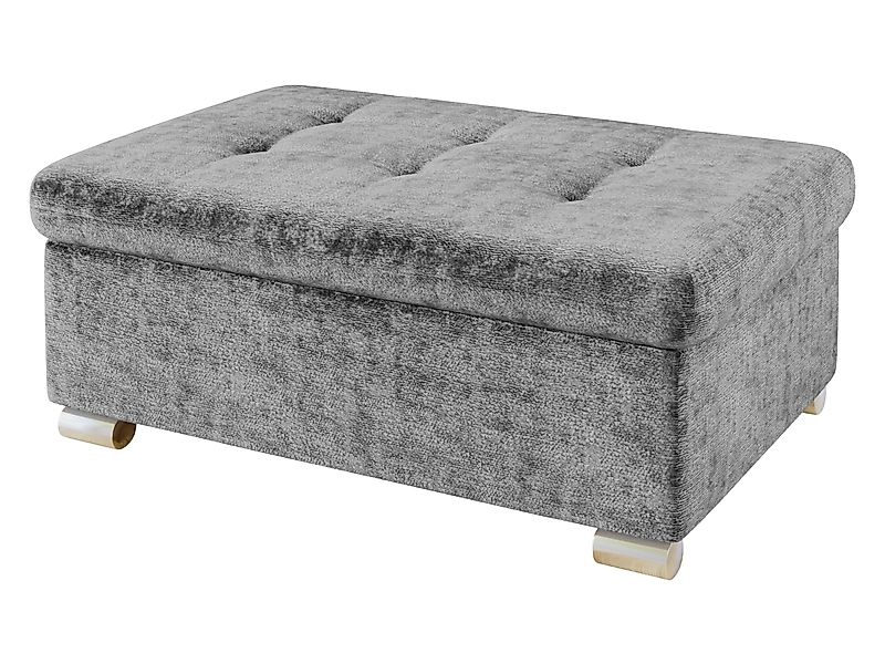 MIRJAN24 Polsterhocker Niko Groß, Silber Füße, günstig online kaufen