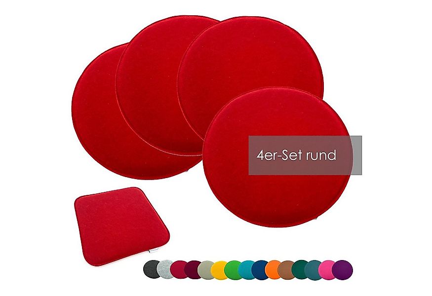 heimtexland Sitzkissen Filz Sitzauflage Stuhlkissen Bankkissen abwaschbar, günstig online kaufen