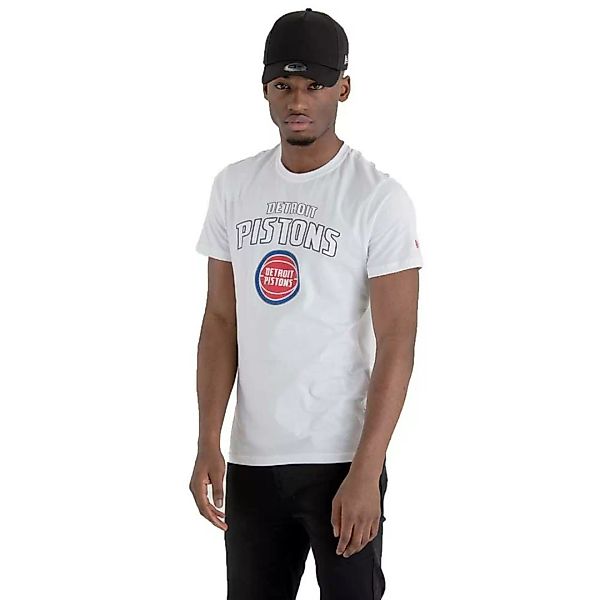 New Era Team Logo Detroit Pistons Kurzärmeliges T-shirt 2XL White günstig online kaufen