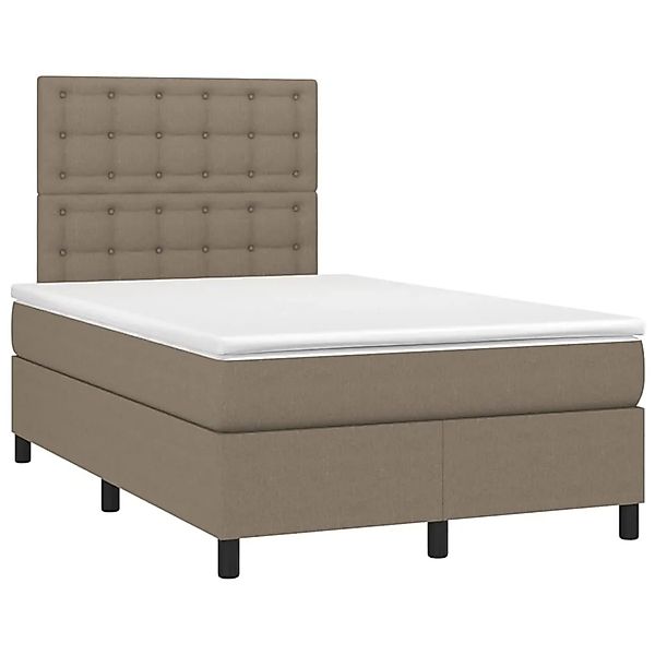 vidaXL Boxspringbett mit Matratze Taupe 120x200 cm Stoff 3142085 günstig online kaufen