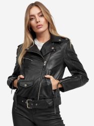 trueprodigy Lederjacke Milena Bikerjacke mit Reißverschlussdetails günstig online kaufen