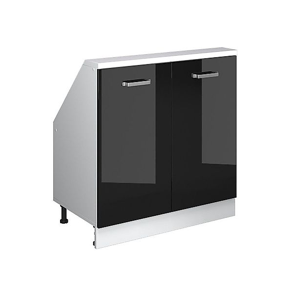 Vicco Unterschrank R-Line, Schwarz-Eiche Hochglanz/Weiß, 80 günstig online kaufen