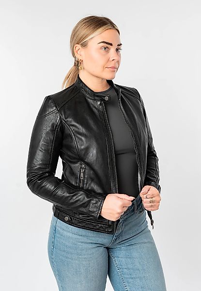 Mauritius Lederjacke "MWAlani" Bikerjacke mit abnehmbarer Kapuze günstig online kaufen