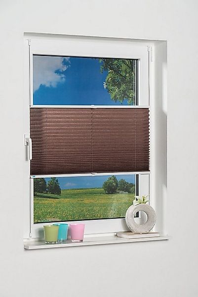 K-HOME Plissee Klemmfix Pisa, Lichtschutz, ohne Bohren, verspannt, Klemmfix günstig online kaufen