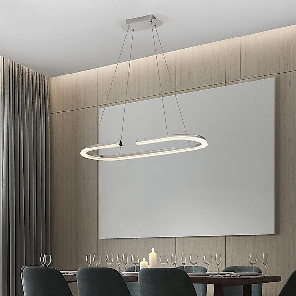 LED Pendelleuchte Elmo in Chrom 48W 2986lm günstig online kaufen