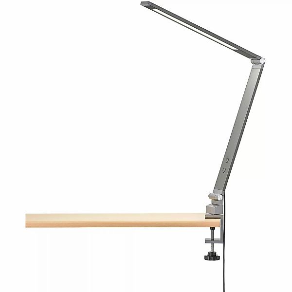 Fischer & Honsel LED-Klemmleuchte Geri Aluminiumfarben/Weiß 38 cm günstig online kaufen