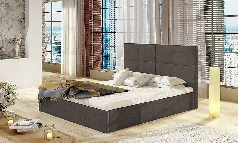 MIRJAN24 Polsterbett Allatessa Duo, Modernes Ehebett mit Bettkasten und Lat günstig online kaufen