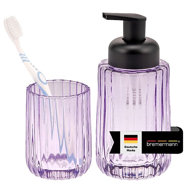 bremermann Badaccessoire-Set Schaum-Seifenspender und Zahnputzbecher, in günstig online kaufen