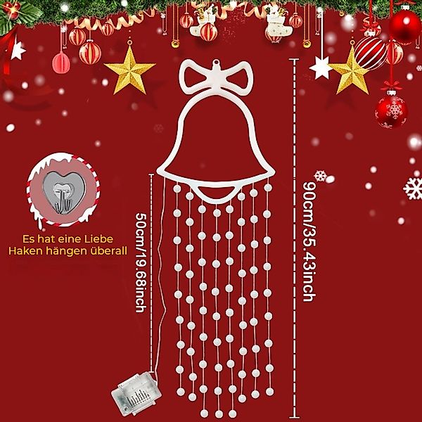 QUBEBU Beleuchtetes Fensterbild Fenster-Silhouette Weihnachten 90 günstig online kaufen
