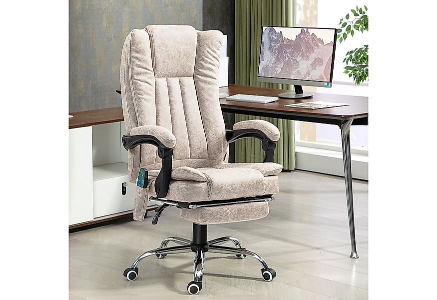 Vinsetto Schreibtischstuhl Massagesessel mit Heizfunktion, Liegefunktion, h günstig online kaufen