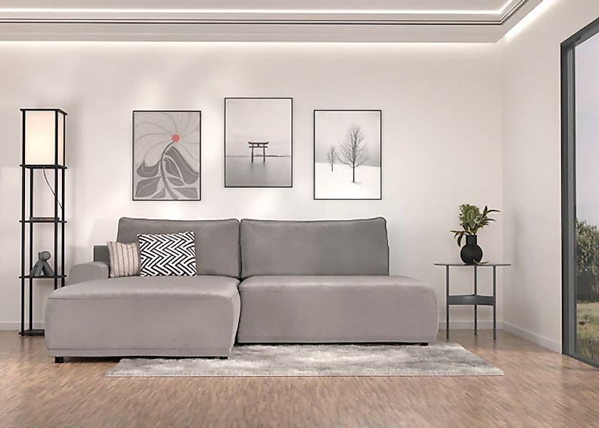 TRENDMANUFAKTUR Ecksofa "Fordon II, Schlafsofa mit Bettkasten, Couch in L-F günstig online kaufen