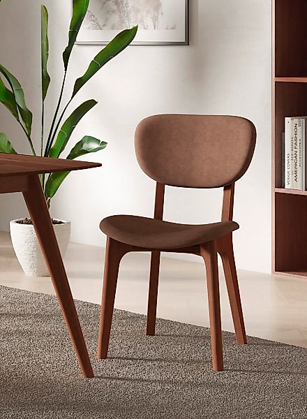INOSIGN Stuhl "COZY Made in Italy" (Set) 2 Stk. Microfaser Gestell in Buche günstig online kaufen