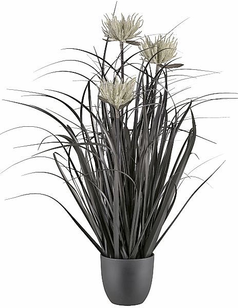 Creativ green Kunstgras "Grasbusch", mit Blüten günstig online kaufen