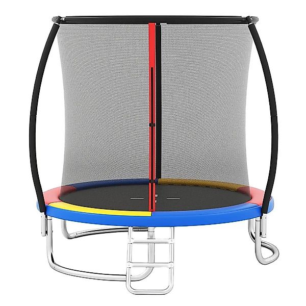 Costway Trampolin Outdoor Ø244 cm mit Metallrahmen für Kinder Bunt günstig online kaufen