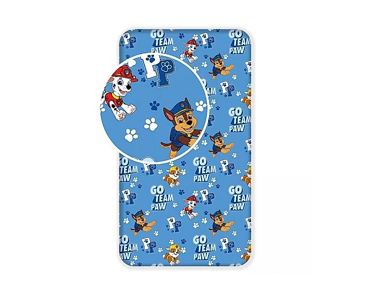 PAW PATROL Spannbettlaken Paw Patrol Go Team Spannbetttuch 90x200cm 100% Ba günstig online kaufen
