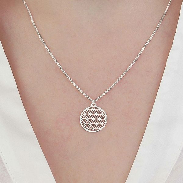 SCHOSCHON Schmuckset Blume des Lebens Schmuckset Halskette Ohrstecker Armba günstig online kaufen