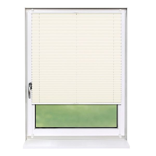 Deco-Raum Plissee Basic ohne Bohren 90x150cm Vanille Blickdicht Klemmfix günstig online kaufen