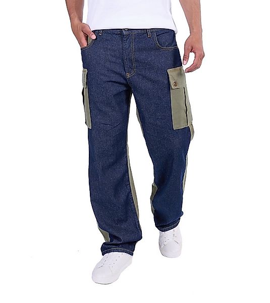 KINGZ Cargohose Baggy Cargohose im Farb-Blocking-Design günstig online kaufen