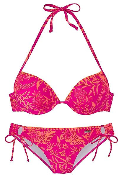 Venice Beach Push-Up-Bikini Kensi mit Kontrasthäkelkante günstig online kaufen