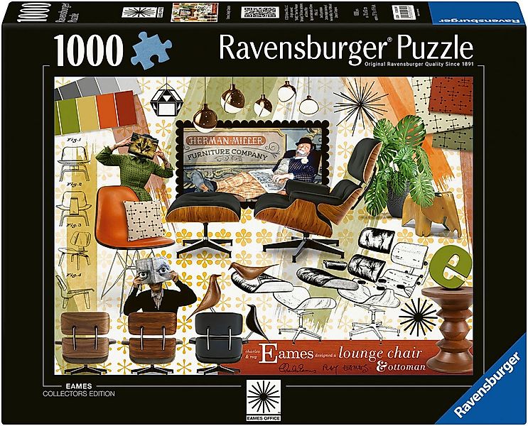 Ravensburger Puzzle Collector's Edition - Eames, Klassiker, 1000 Puzzleteil günstig online kaufen