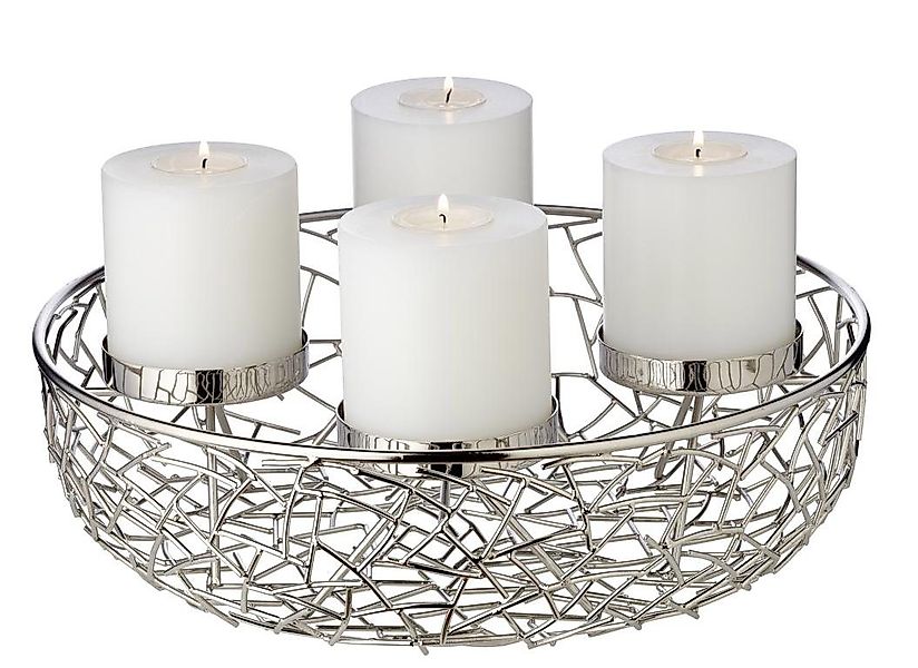 EDZARD Adventskranz Milano, (34 cm) Kerzenhalter für Stumpenkerzen, Advents günstig online kaufen