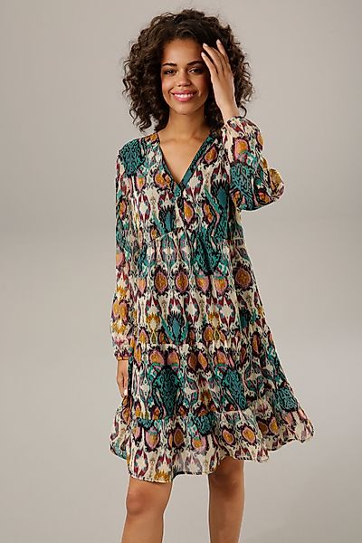Aniston CASUAL Tunikakleid, mit farbenfrohem Ethno-Druck - jedes Teil ein U günstig online kaufen