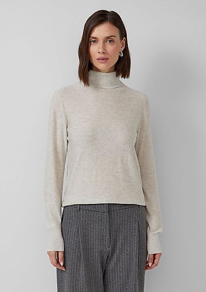 s.Oliver Longpullover Strickpullover Rollkragenpullover mit feinen günstig online kaufen