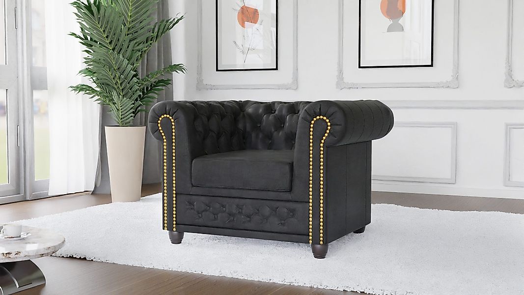 S-Style Möbel Chesterfield-Sessel Anton aus Vintage günstig online kaufen