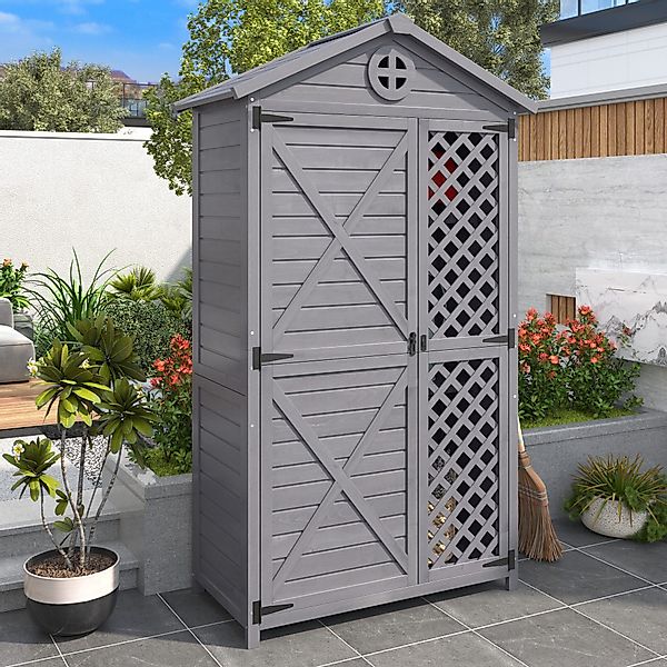 HAUSS SPOLE Garten-Geräteschrank Gartenmöbel Aufbewahrungsschuppen, Werkzeu günstig online kaufen