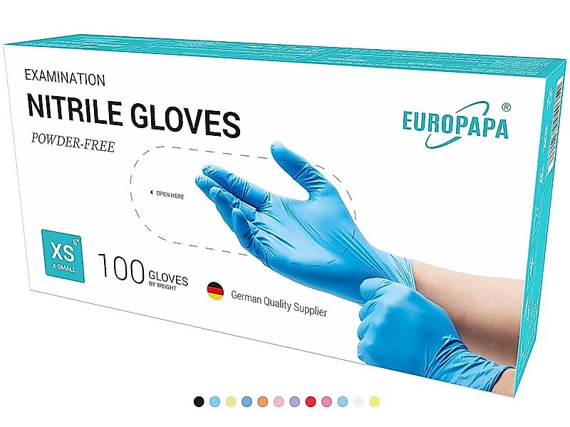 EUROPAPA Einweghandschuhe 1000x Nitrilhandschuhe Einweghandschuhe puderfrei günstig online kaufen