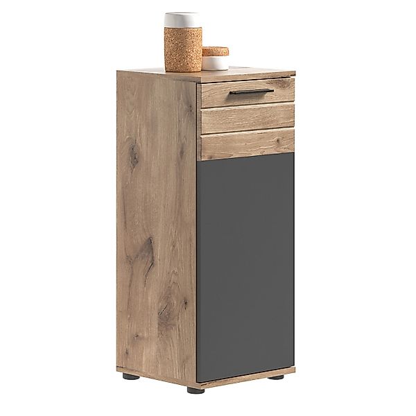 Standschrank Mason Nox Oak/Grau 87 cm x 37 cm x 34 cm günstig online kaufen