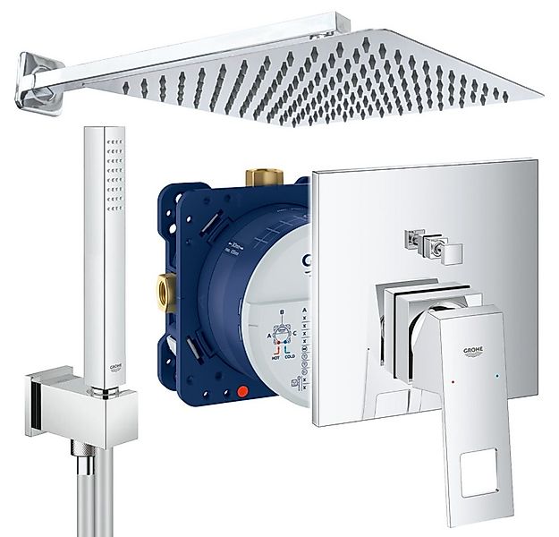 Grohe und Jowi Duscharmatur Eurcocube Unterputz Duschsystem, Kopfbrause Reg günstig online kaufen