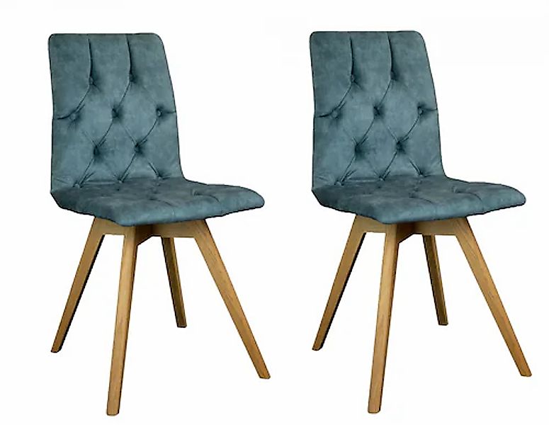 andas Esszimmerstuhl »Rania«, (Set), 2 St., Samtvelours, Massivholzgestell, günstig online kaufen