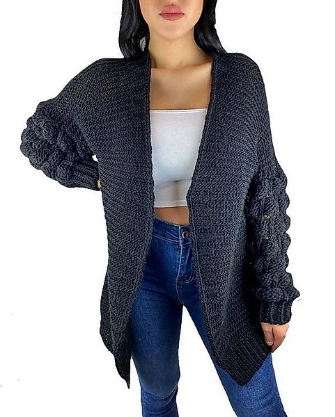 Worldclassca Longstrickjacke Worldclassca Damen Strickjacke mit Bommel Ärme günstig online kaufen