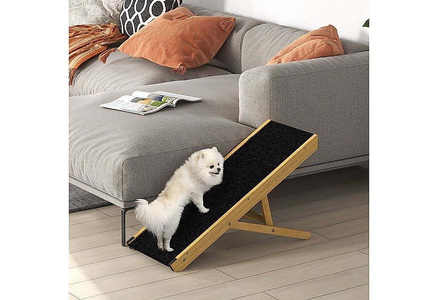 PawHut Hunderampe 83,8 cm große Haustierrampe aus Holz für Bett und Couch ( günstig online kaufen