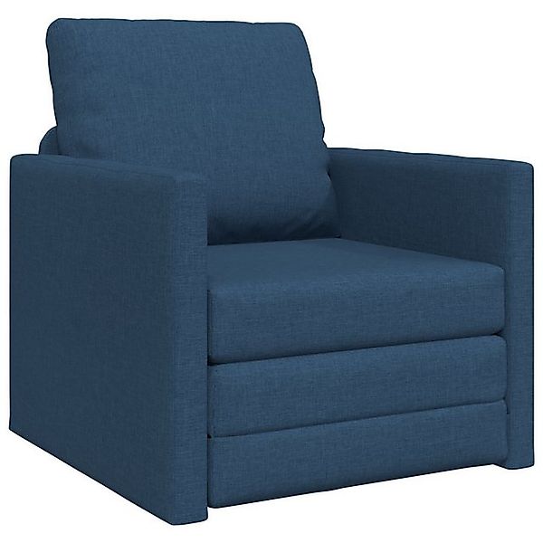vidaXL Sofa Fußsofa-Bett 2-in-1 Blau 74x77x81 cm Stoff, 1 Teile günstig online kaufen