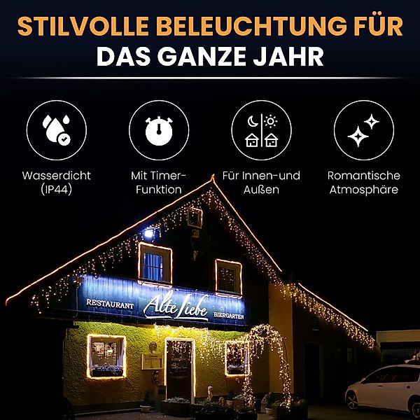Gartenpirat LED-Lichterkette Eisregen LED-Beleuchtung Weihnachtsdeko für günstig online kaufen