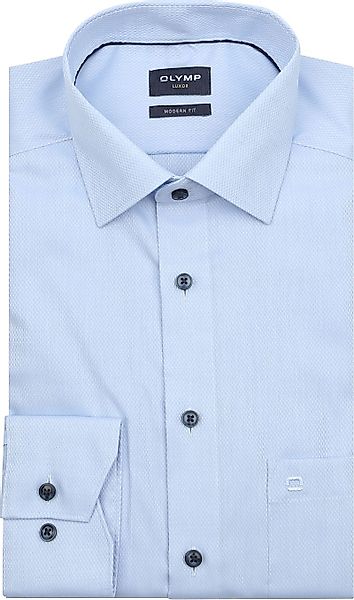 OLYMP Luxor Hemd Diamond Twill Hellblau - Größe 39 günstig online kaufen