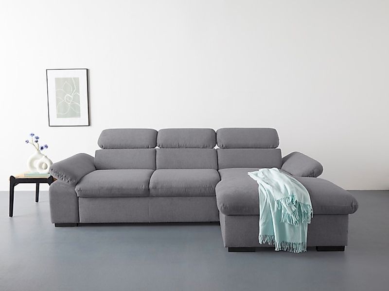COTTA Ecksofa »Lola L-Form mit Kopfteilfunktion & Hocker«, (Set, mit Hocker günstig online kaufen