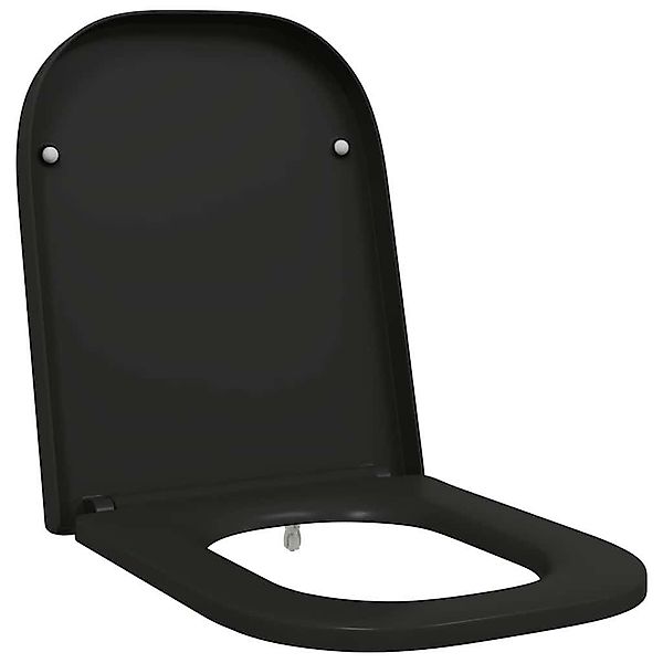 vidaXL WC-Sitz Schnellverschluss-WC-Sitz Schwarz 44,5 x günstig online kaufen