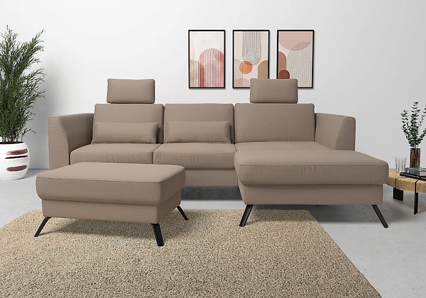 sit&more Ecksofa "Olsen L-Form", inklusive Sitztiefenverstellung, wahlweise günstig online kaufen