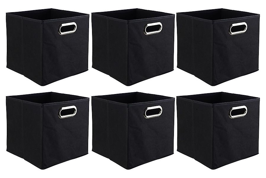 casa NOVA Aufbewahrungsbox ENNI, 6er Set, Vlies, B 27 cm x T 27 cm, Schwarz günstig online kaufen