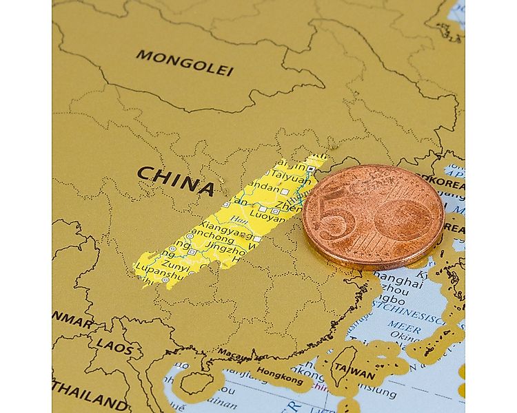 Poster Rubbelkarte Welt. günstig online kaufen