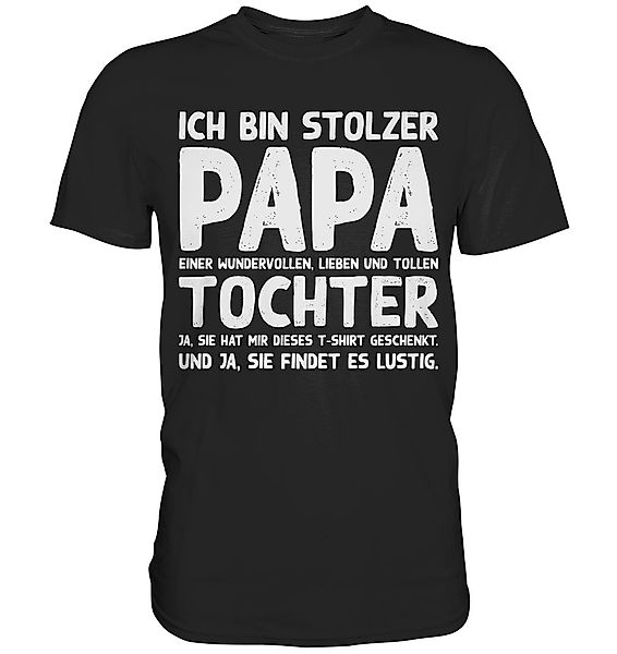 Tigerlino T-Shirt Stolzer Papa einer Tochter günstig online kaufen