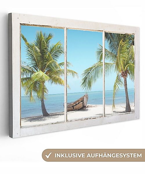 OneMillionCanvasses® Leinwandbild Aussichtspunkt - Palmen - Strand, Fotodru günstig online kaufen