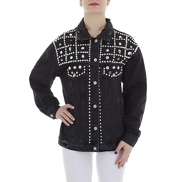 Ital-Design Jeansjacke Damen Rockabilly (86099101) Used-Look günstig online kaufen
