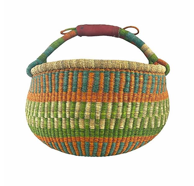 Einkaufskorb Bolga Korb - Winneba - Rund, Kunstvoll geflochtene Bolga Körbe günstig online kaufen
