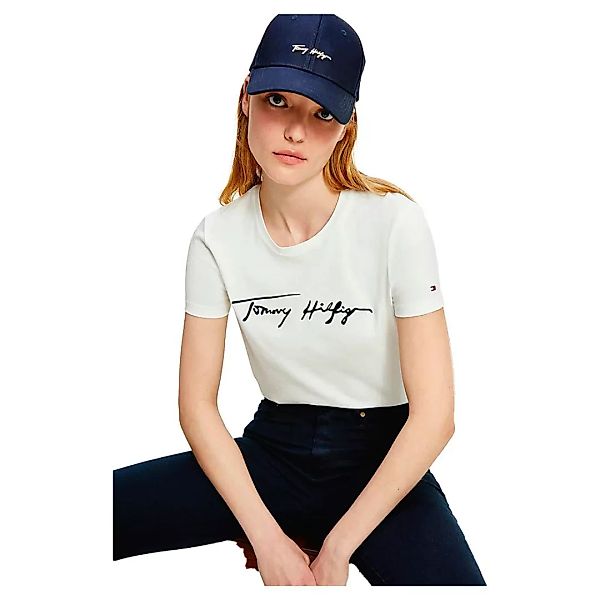 Tommy Hilfiger Regular Script Kurzärmeliges T-shirt XL Ecru günstig online kaufen